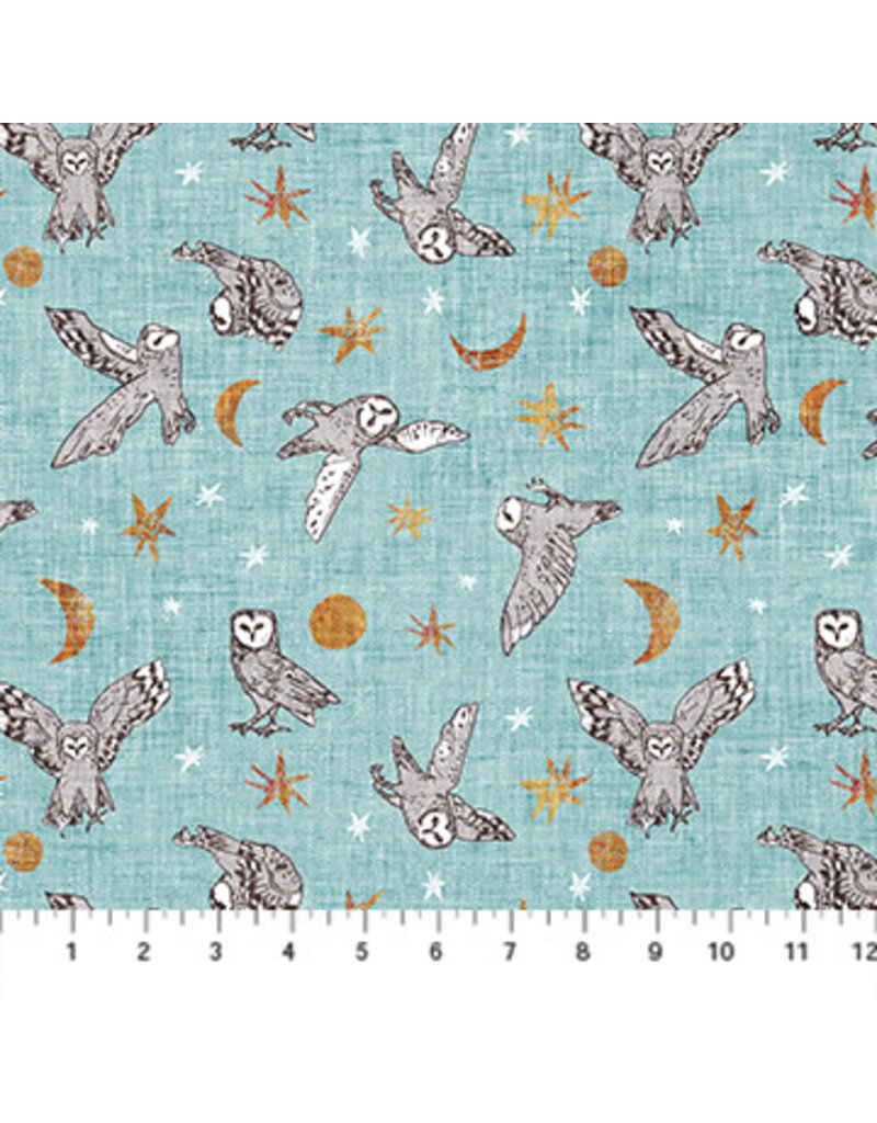 Forest Fable Blue Owls DP90348-40 (1/2m)