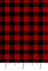 Northcott Alpine Winter Red/Black Buffalo Plaid 24340-24 (1/2m)