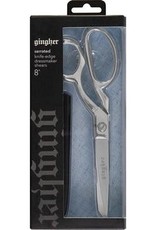 Gingher Blunt-Tip Serrated Knife Edge Dressmaker Shears 8"