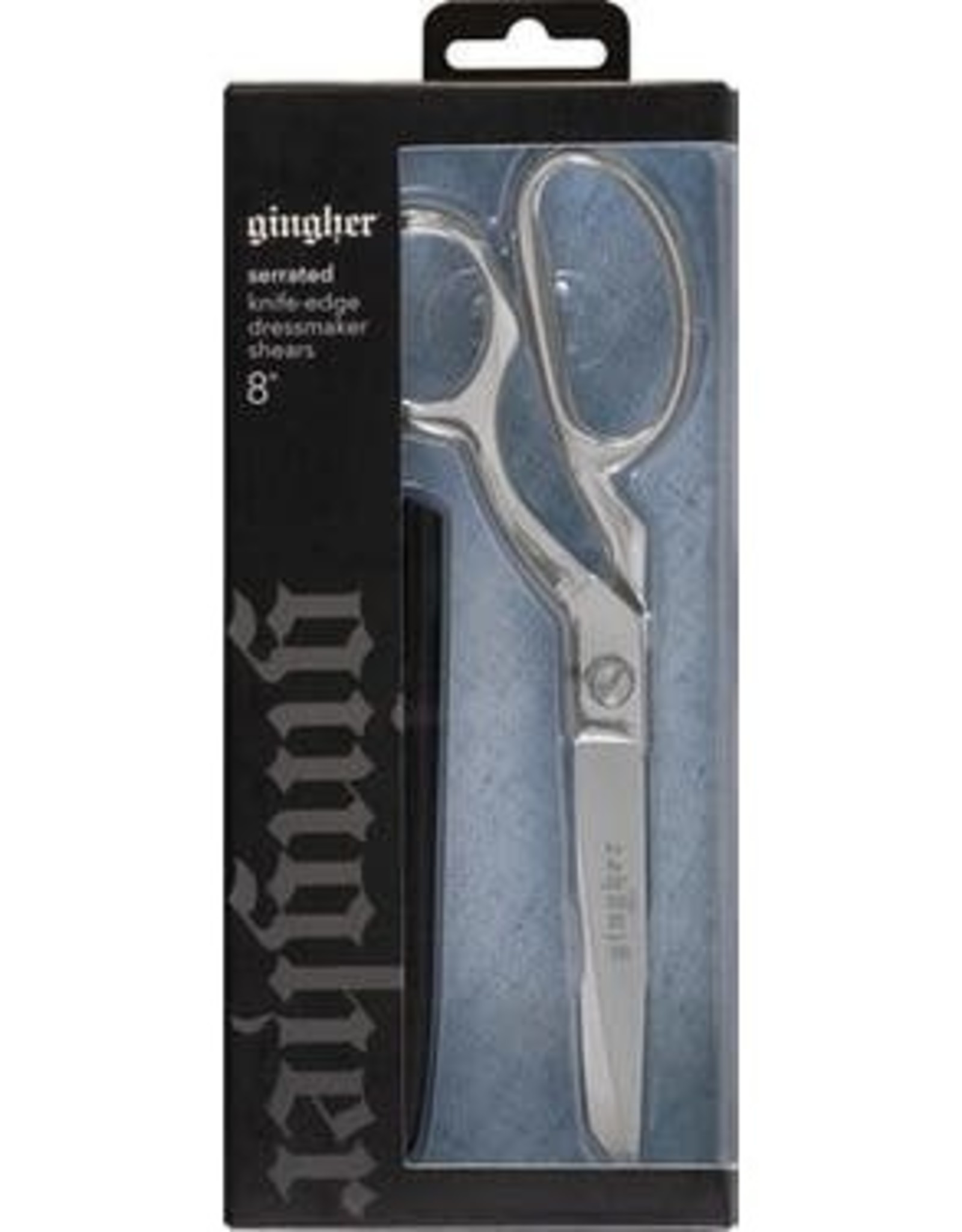 Gingher Blunt-Tip Serrated Knife Edge Dressmaker Shears 8"