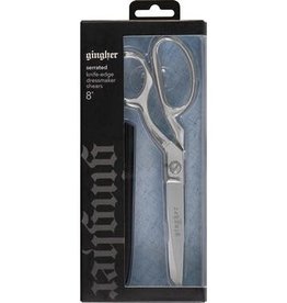 Gingher Blunt-Tip Serrated Knife Edge Dressmaker Shears 8"