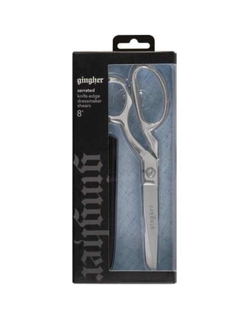 Gingher Blunt-Tip Serrated Knife Edge Dressmaker Shears 8"
