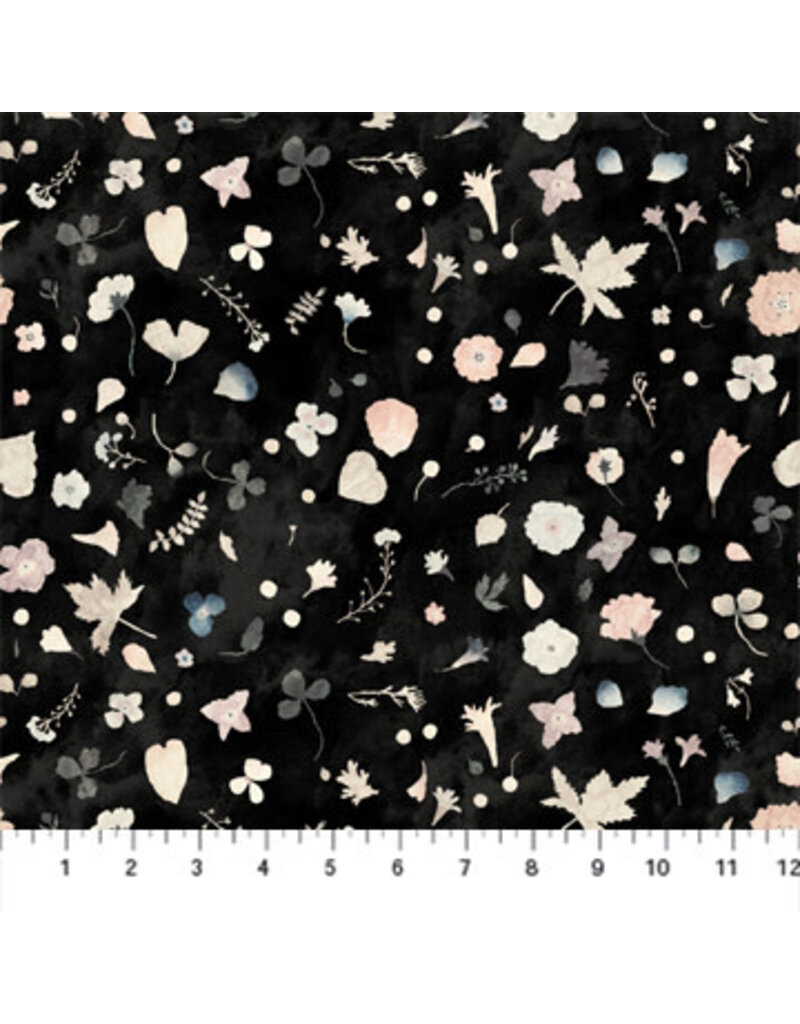 Memories black floral (1/2m) 90390-99