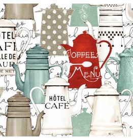 Coffee Chalk Pots - C11033R-WHITE