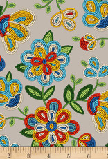 Elisabeth's Studio Beaded floral, Sepia   - ES449-SEP