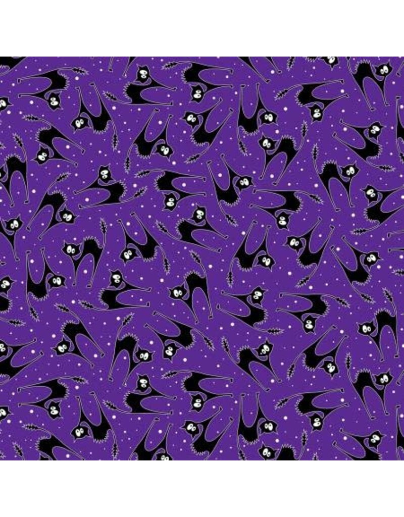 Halloween Party- Scaredy Cat Purple (1/2m)