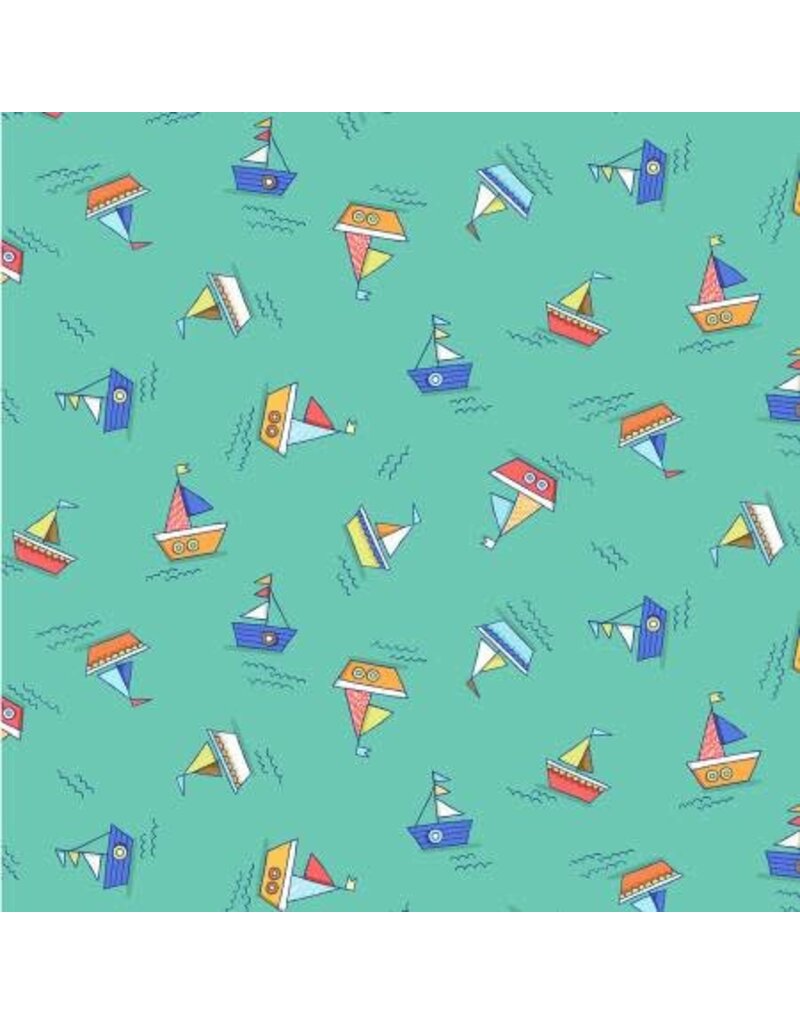 Turquoise Row Boats - DC9363 Tourq