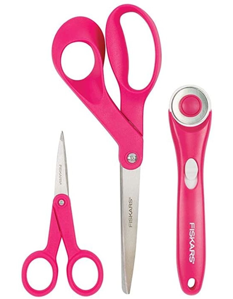 Fiskars Fabric Craft Starter Set - Hot Pink
