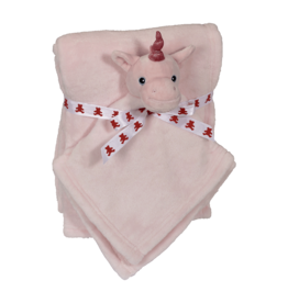 Pink unicorn blanket set