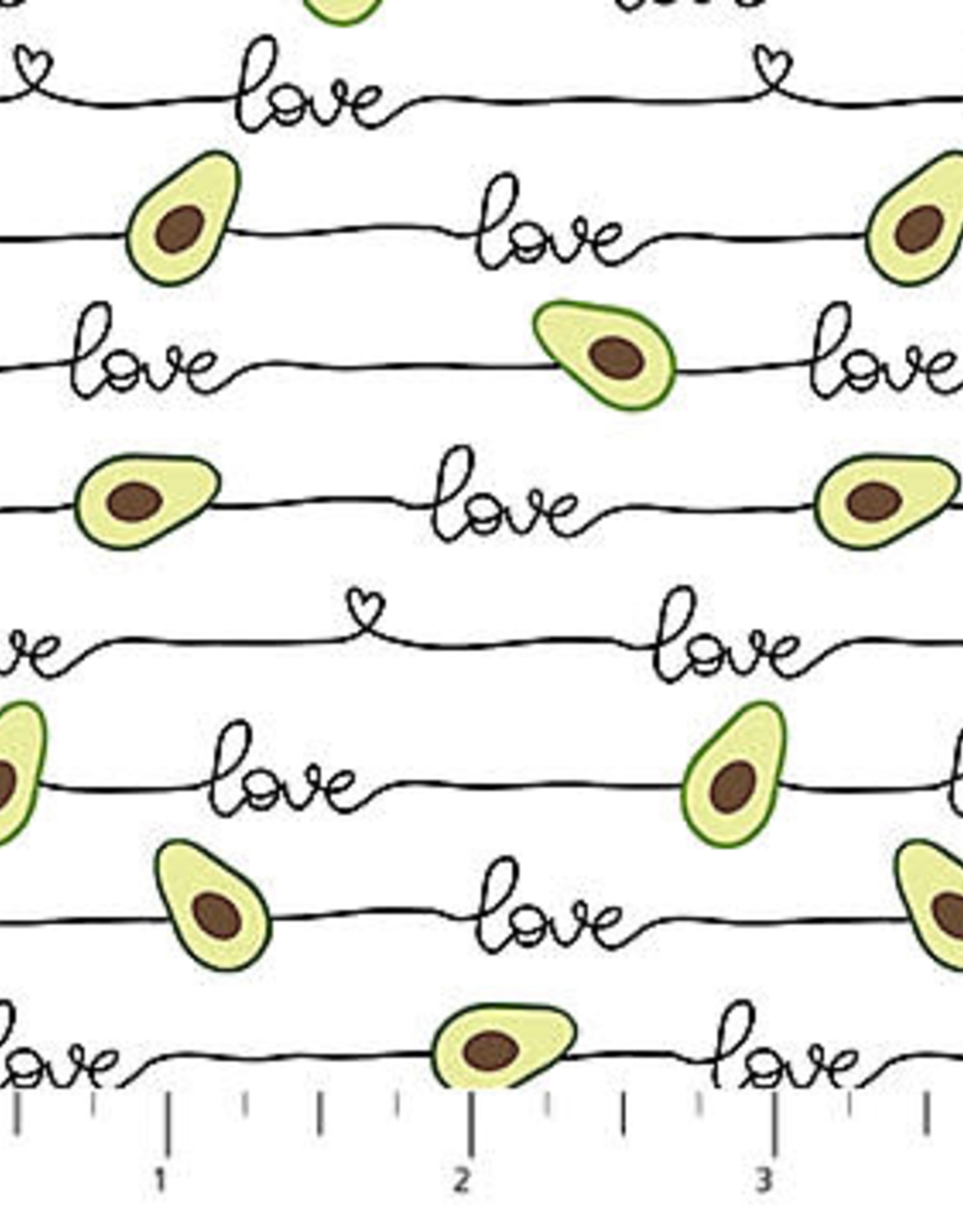 Northcott Avocado Love (1/2m) 24582-10