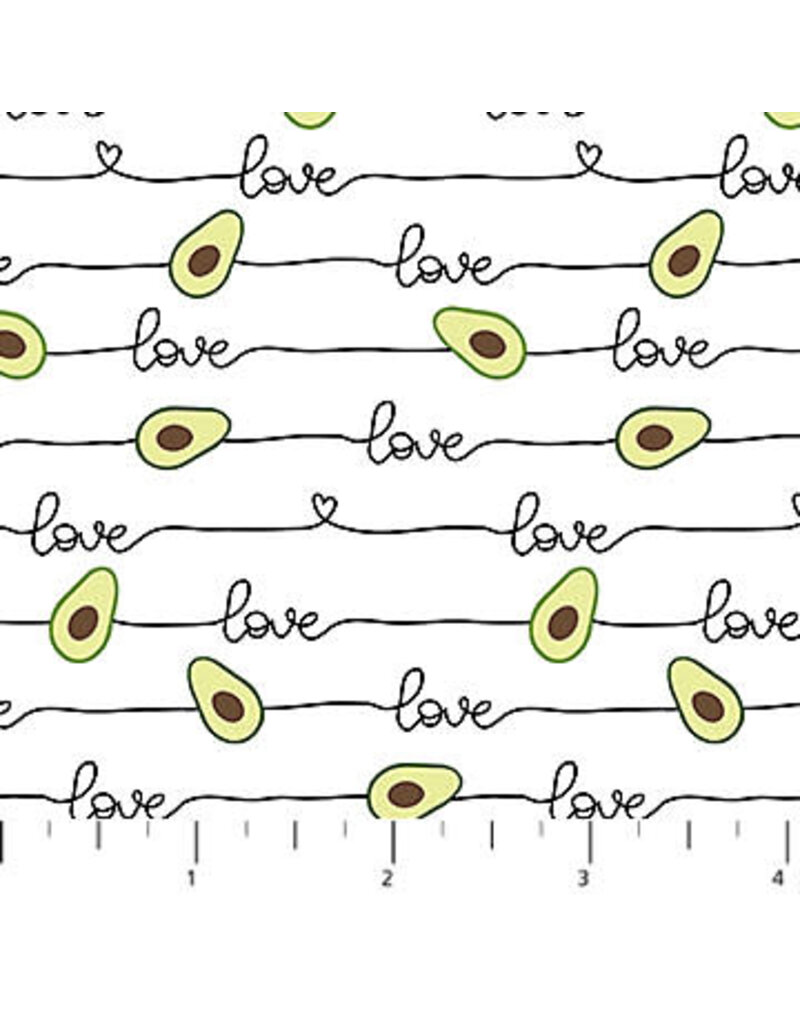 Northcott Avocado Love (1/2m) 24582-10