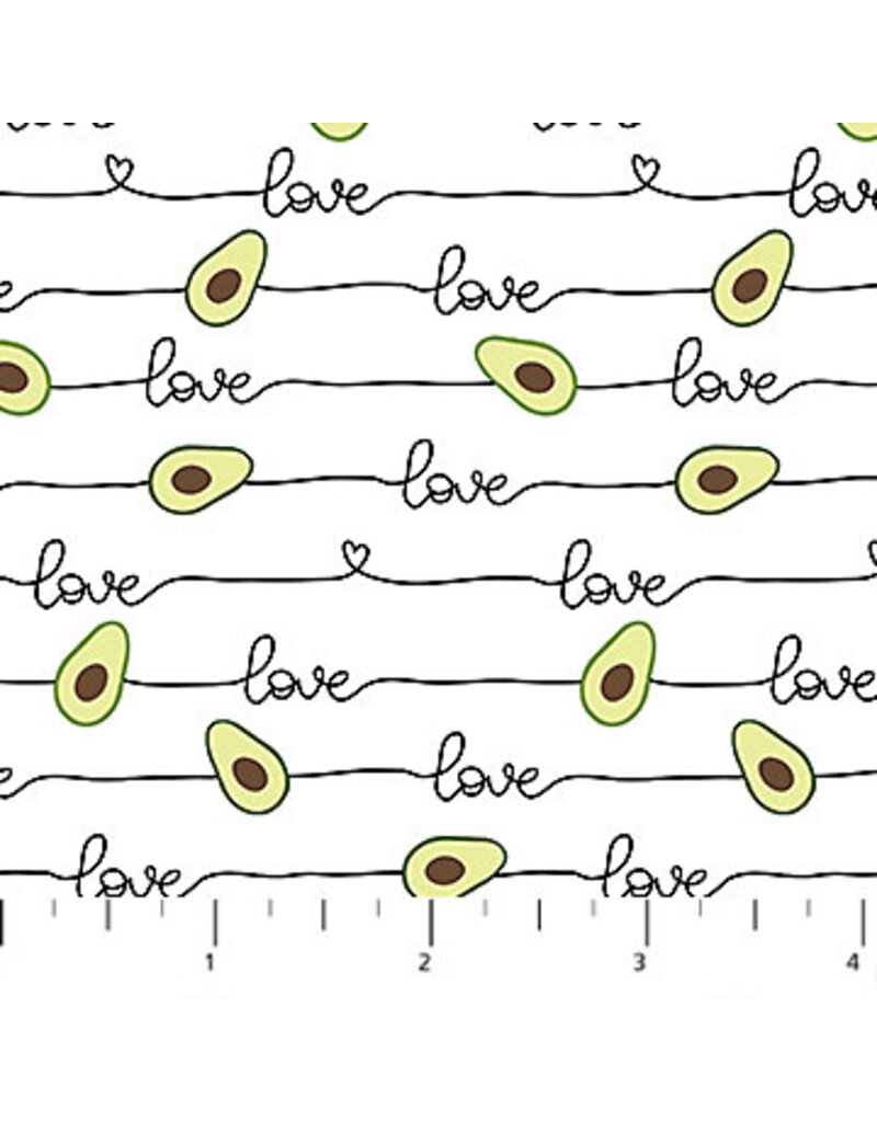 Northcott Avocado Love (1/2m) 24582-10
