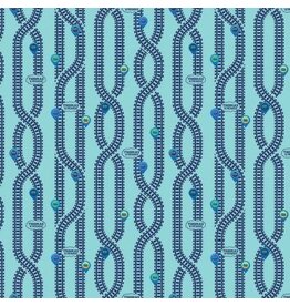 Full Steam Ahead Key Locations Aqua (1/2m) - C12514R