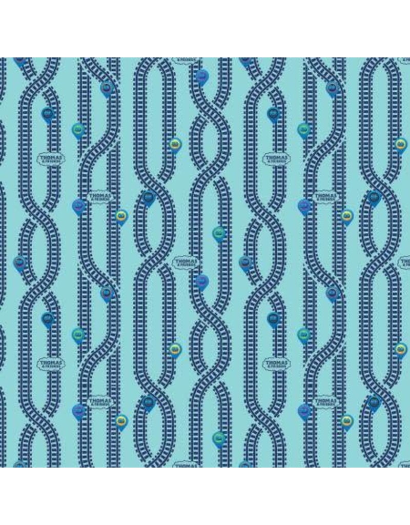 Full Steam Ahead Key Locations Aqua (1/2m) - C12514R