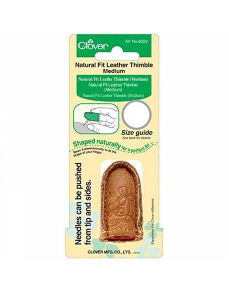 Clover Natural Fit Leather Thimble (M)