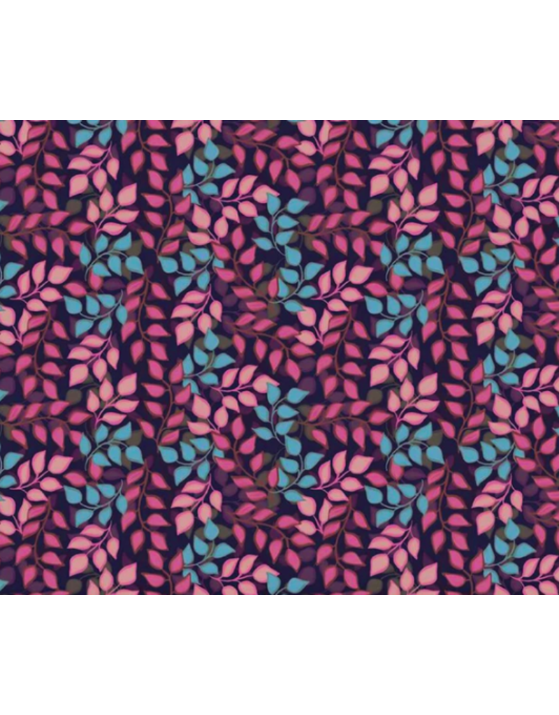 Blissful Blooms Vines navy (1/2m) - RBC11914