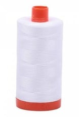 Aurifil Mako Cotton Thread Solid 50wt - White (2024)