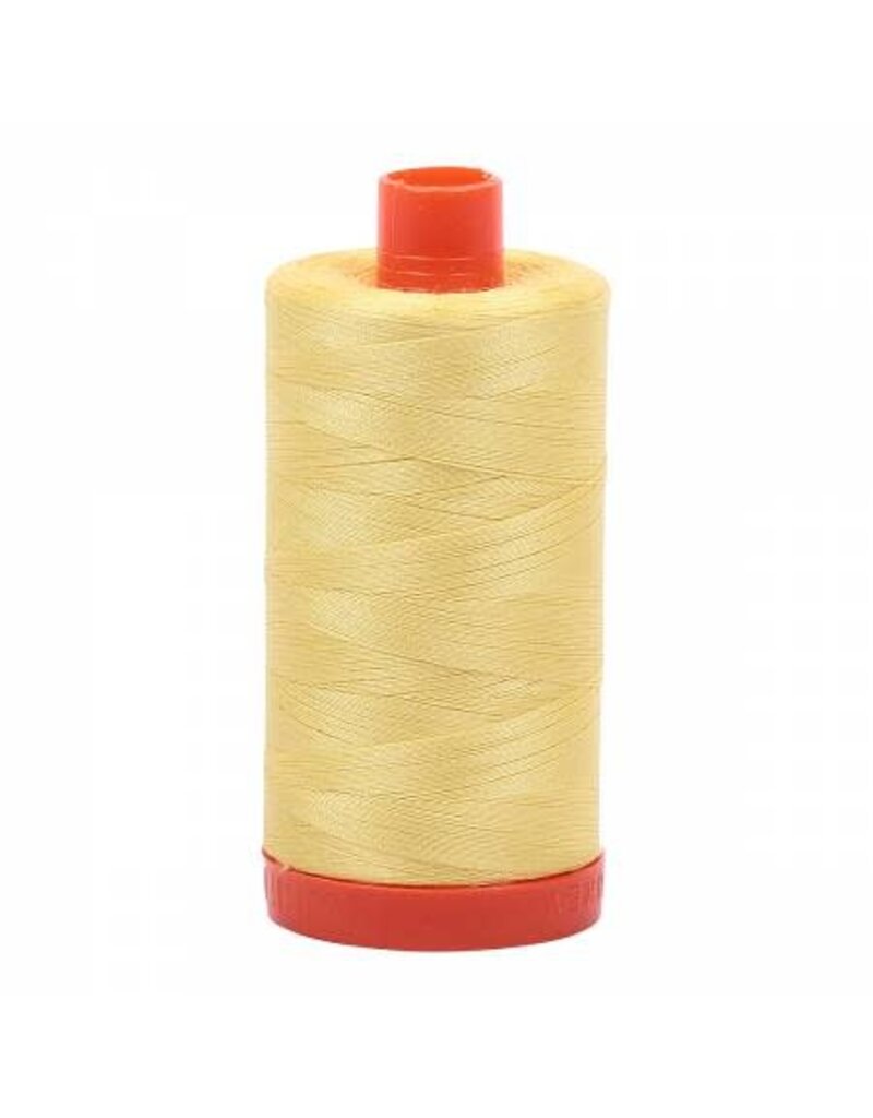 Aurifil Mako Cotton Thread Solid 50wt - Lemon (2115)