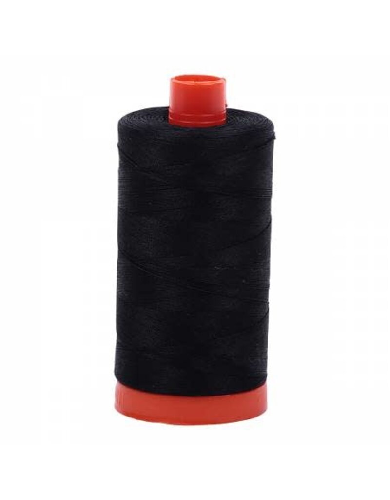 Aurifil Mako Cotton Thread Solid 50wt - Black (2692)