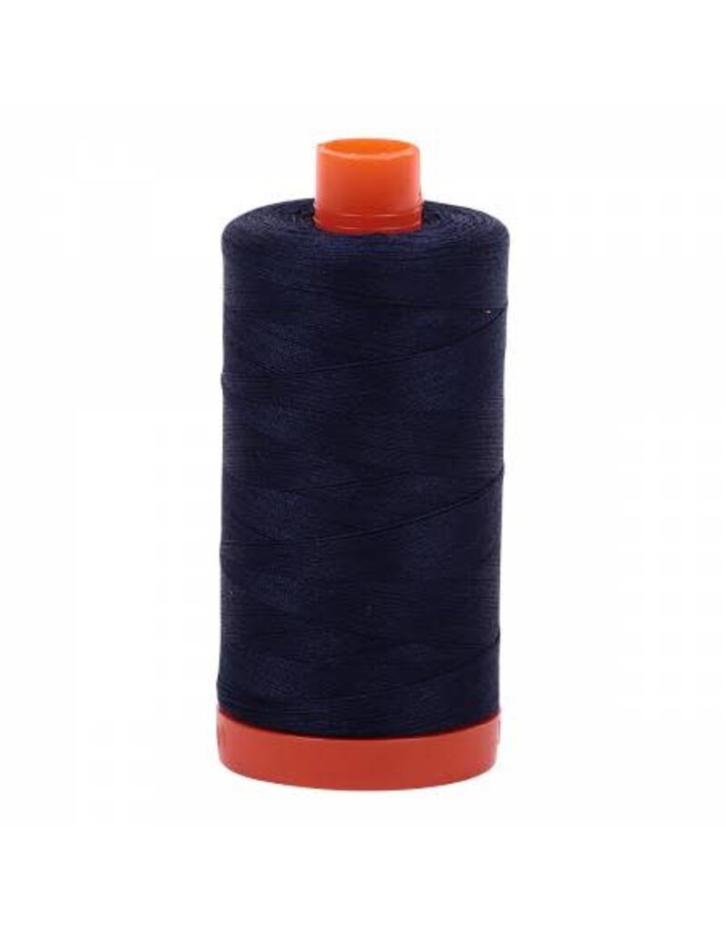 Aurifil Mako Cotton Thread Solid 50wt - Very Dark Navy (2785)