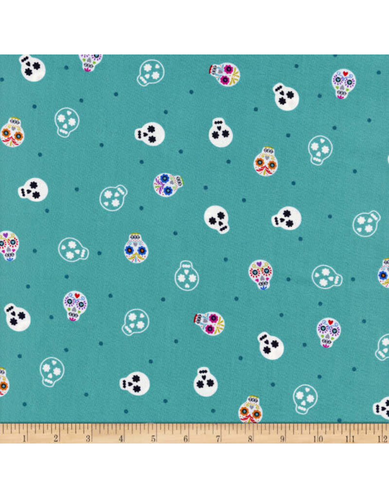 Sugar Skulls on Turquoise Glows in the dark
