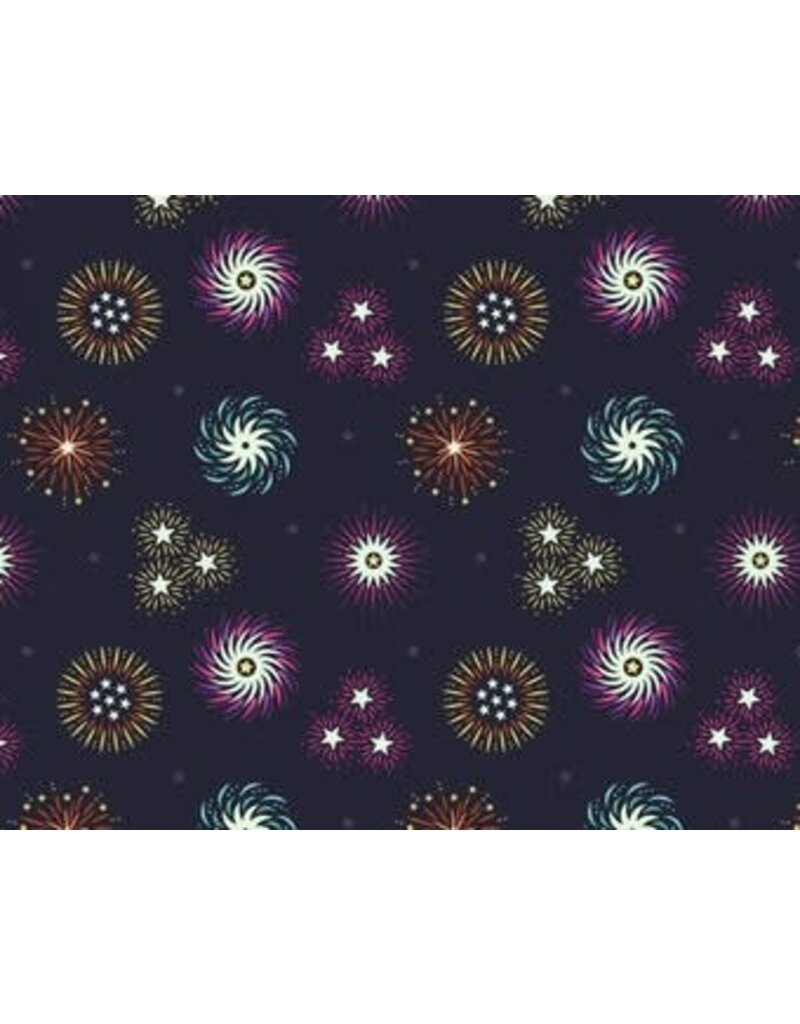 Lewis & Irene Fireworks on Black Glows in the Dark