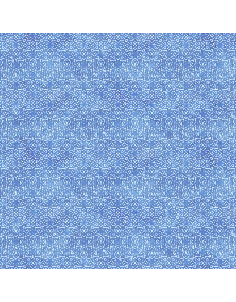 Northcott Polar Frost Mid Blue Grid 24841-44