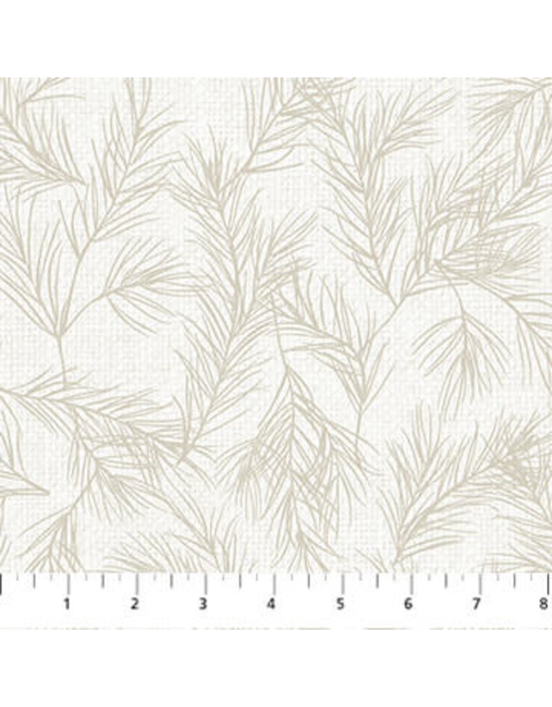 Northcott White Linen Christmas - Off White Multi 25432-10