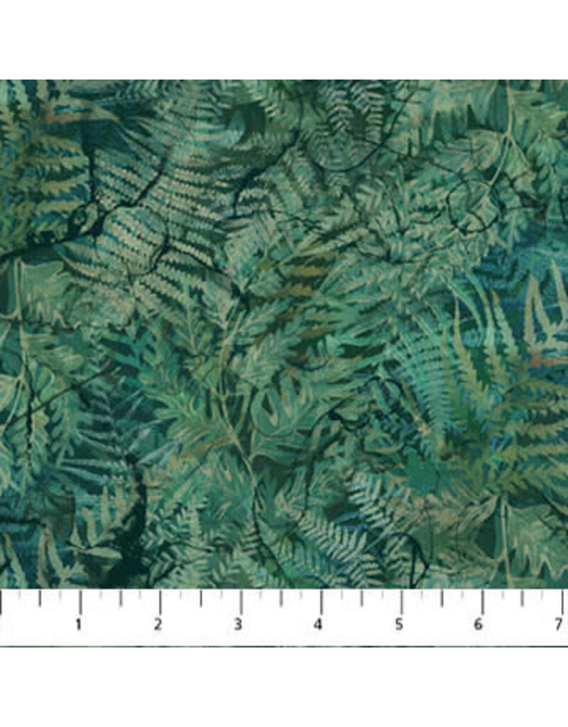 Northcott Northern Peaks - Ferns Evergreen DP25171-76