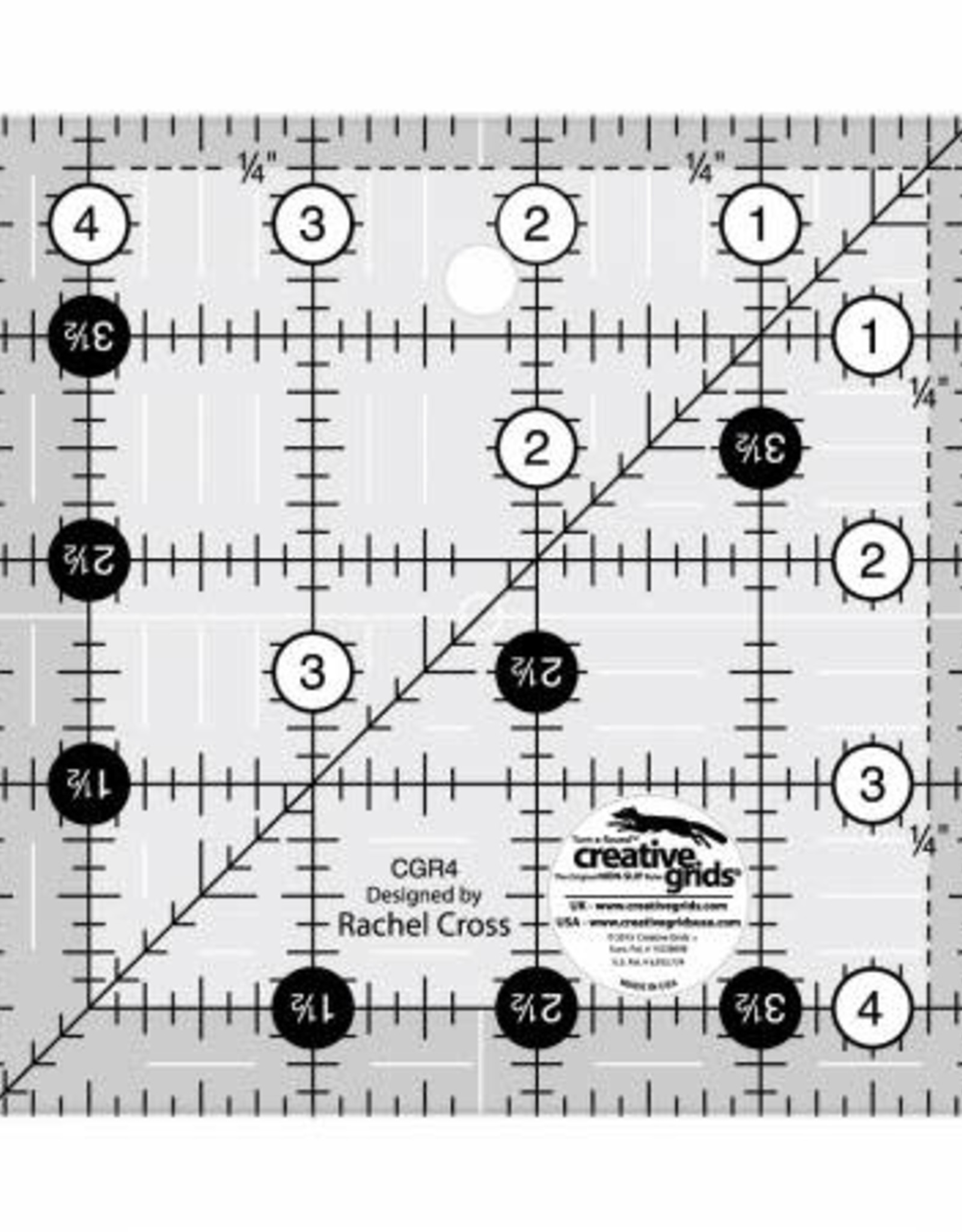 Creative Grids Quilt Ruler 4-1/2in square