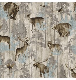 Northcott Timberland Trail Beige Multi F25007-14