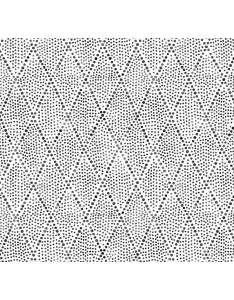 Wilmington Prints White/Black Diamond Dots Wide Backing 2088-199