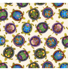 Elisabeth's Studio Tossed Turtles-Cream 31000E