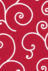Maywood Studio Collection Red Scroll  Wide Backing