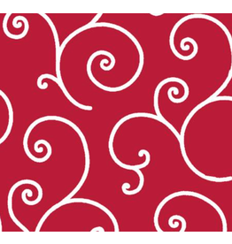 Maywood Studio Collection Red Scroll  Wide Backing