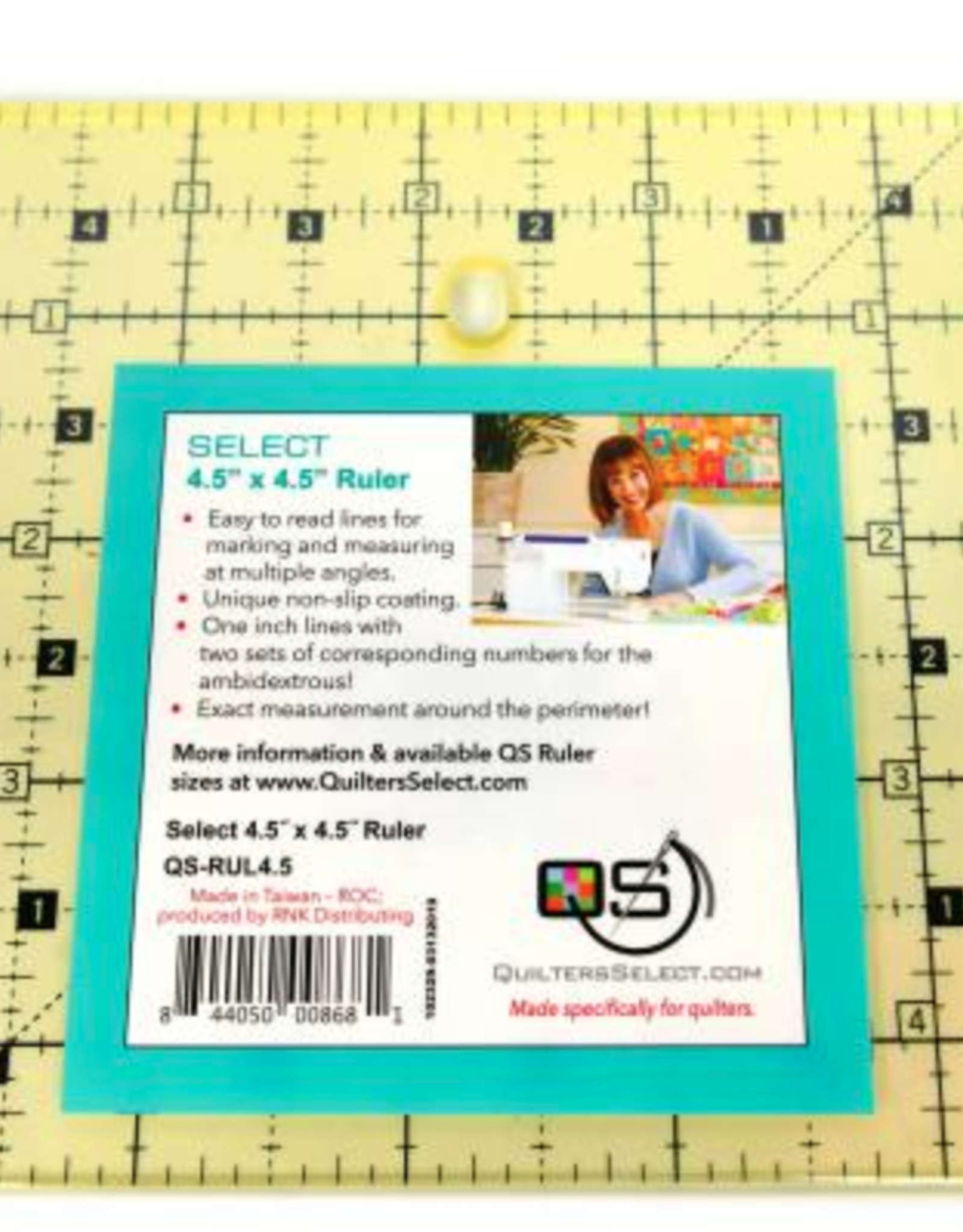 Quilters Select Quilters Select Non-Slip Ruler 4-1/2in x 4-1/2in