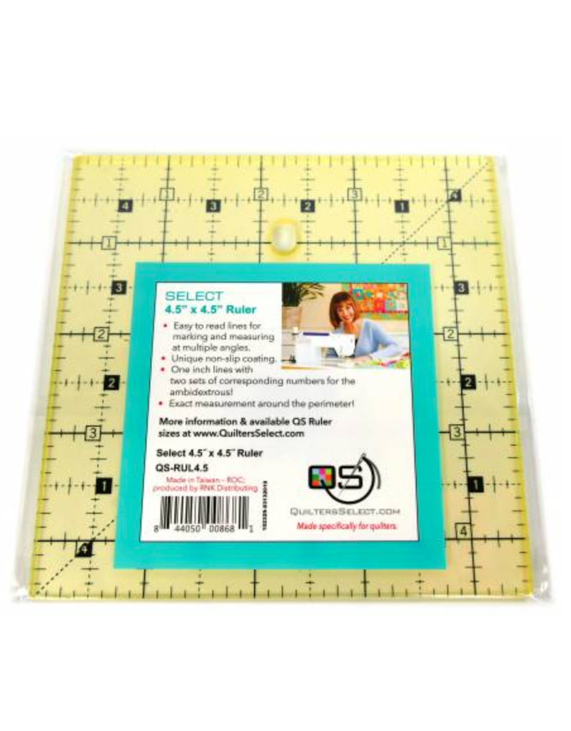 Quilters Select Quilters Select Non-Slip Ruler 4-1/2in x 4-1/2in