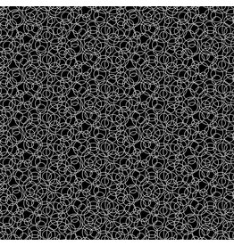 Northcott Basically Black + White-Tangled Circles Negative 10223-98