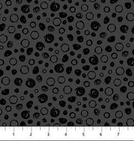 Northcott Basically Black + White-Scribble Spots 10222-99