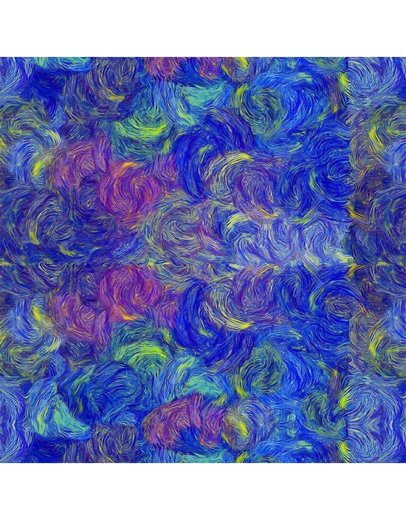 Timeless Treasure Abstract Swirly Splash Multi CD2333