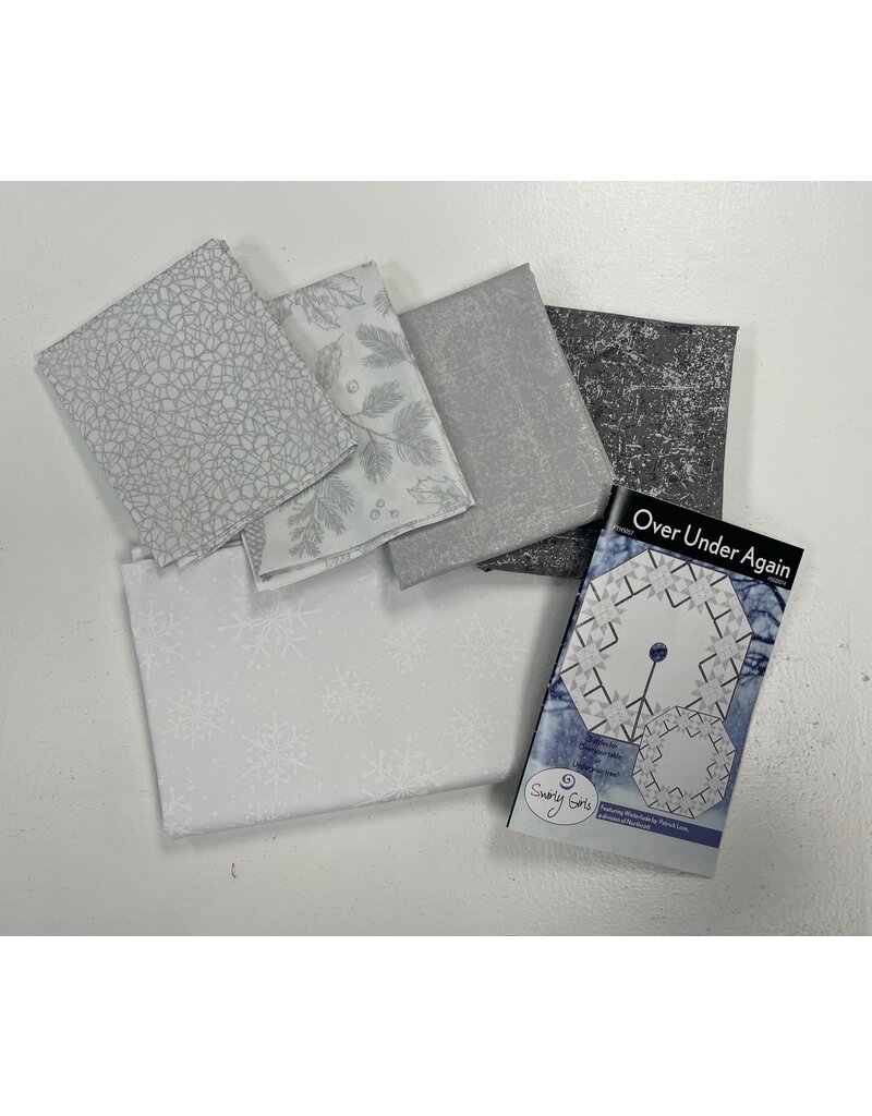 Northcott Over Under Again Tree Skirt (rounded) Silver Quilt Kit