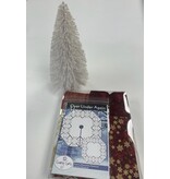 Over under Again Tree Skirt (rounded) Gold/Red Quilt Kit