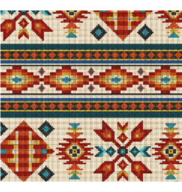 Elisabeth's Studio Beaded Stripe- Cream  450E