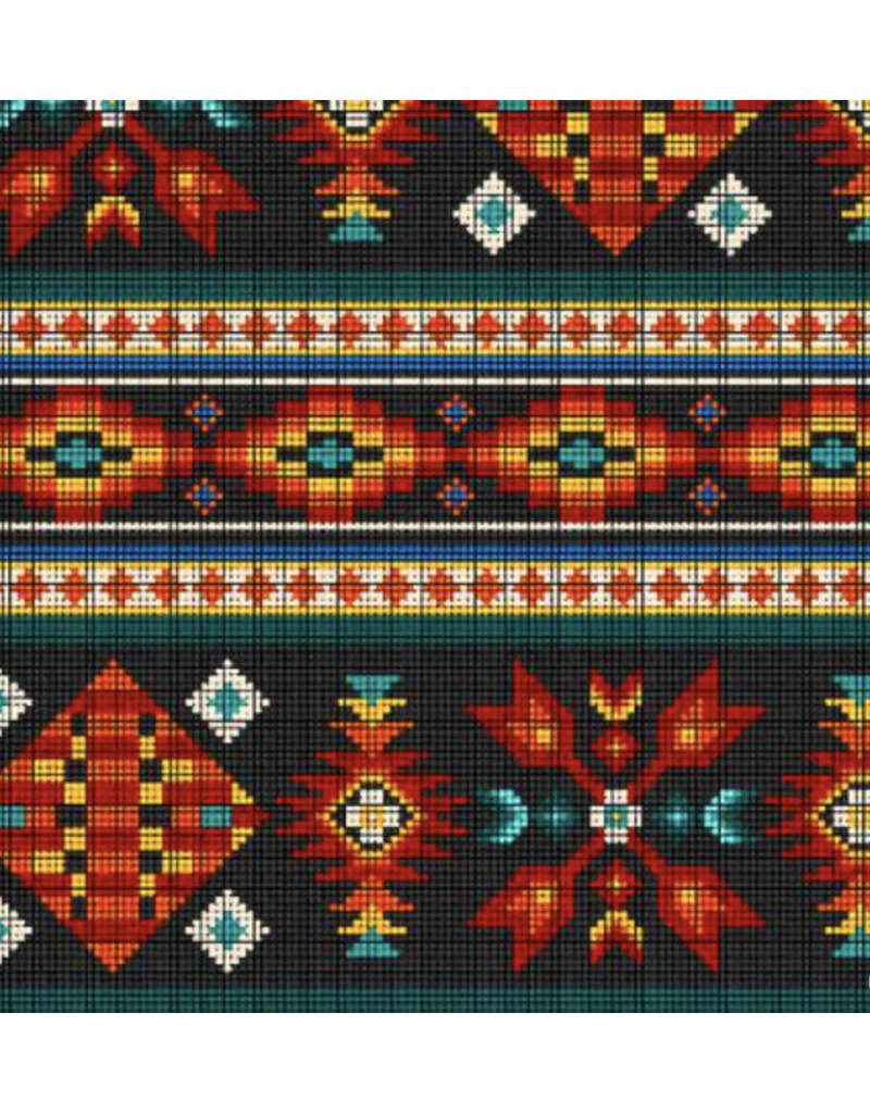 Elisabeth's Studio Beaded Stripe- Black 450E