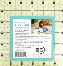 Quilters Select Quilters Select Non-Slip Ruler 6" x 6"