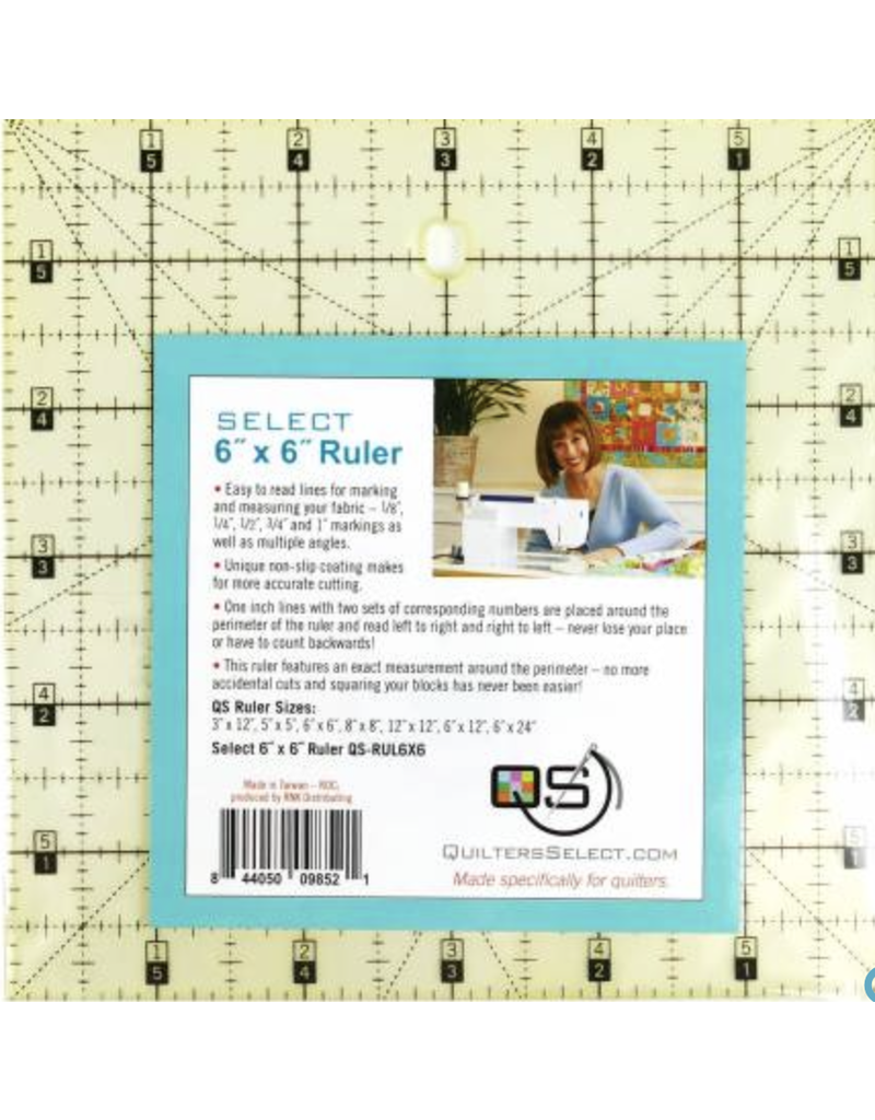 Quilters Select Quilters Select Non-Slip Ruler 6" x 6"