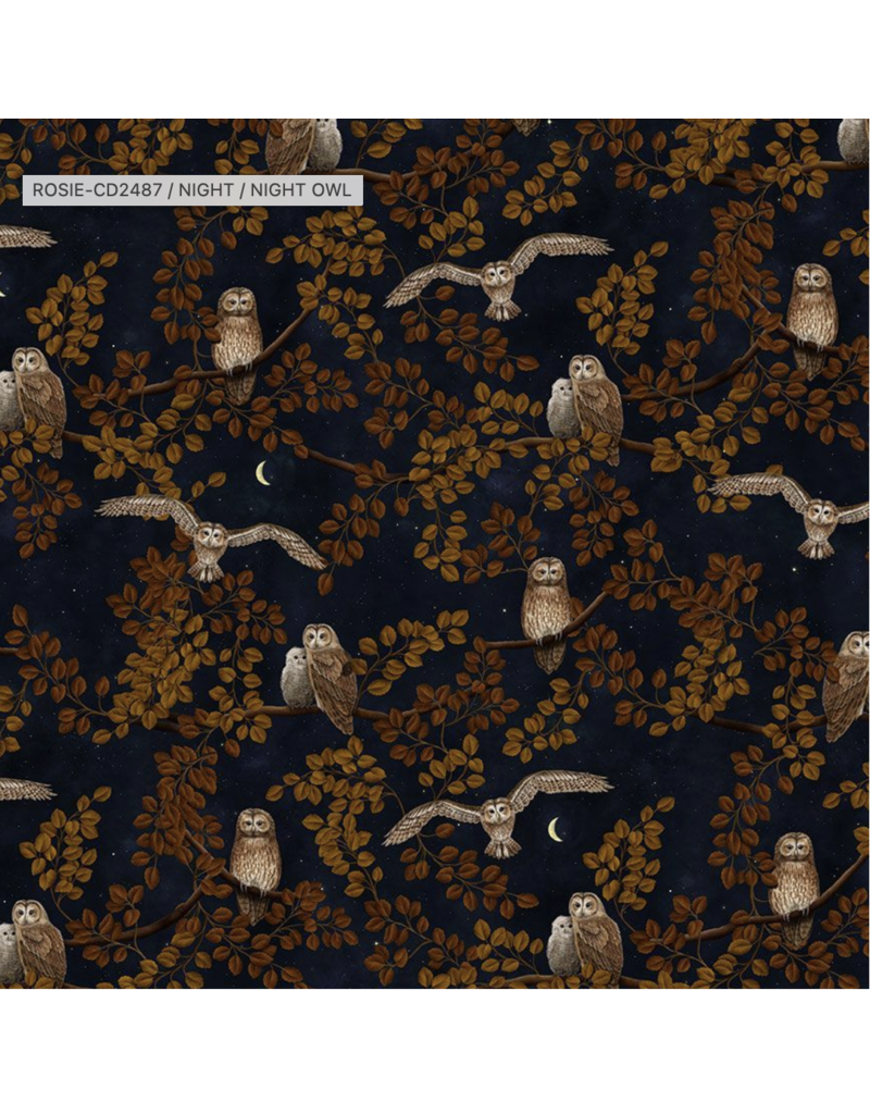 Timeless Treasure Nightfall--NIGHT OWL CD2487