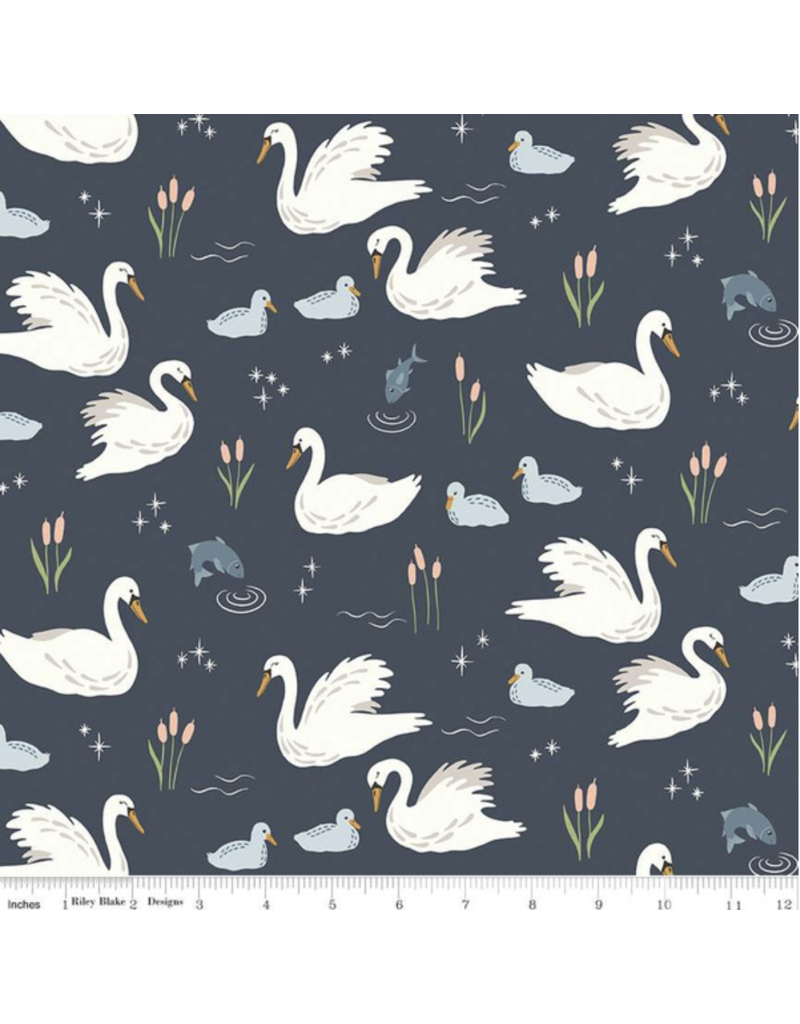 Little Swan Main- Navy C13740