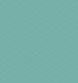 Northcott My Happy Place - Diagonal Check Turquoise  25610-66
