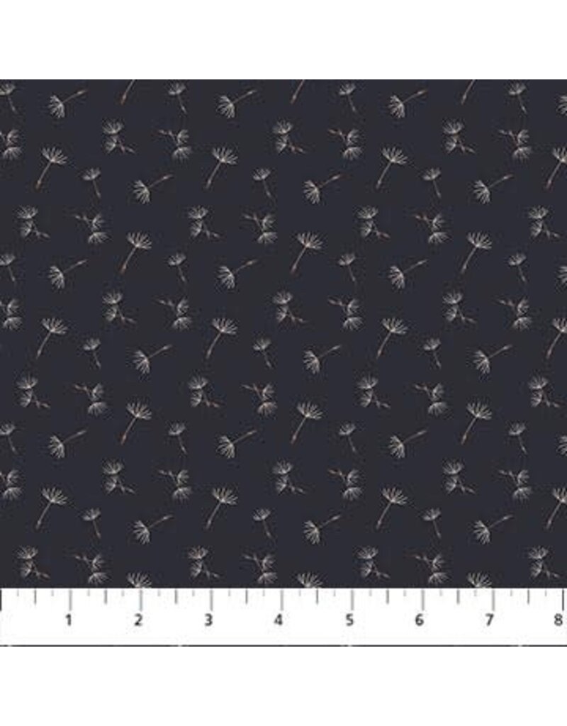 Northcott Beecroft Dandelion Pod  Charcoal 26676-97